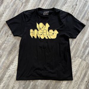 Old Navy Los Angeles Graphic Tee Black Gold Cotton Shirt Men’s Large